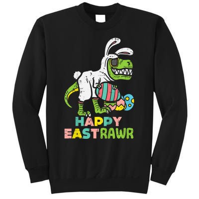 kid Happy Eastrawr Trex Easter Bunny Egg Funny Dinosaur kid Sweatshirt