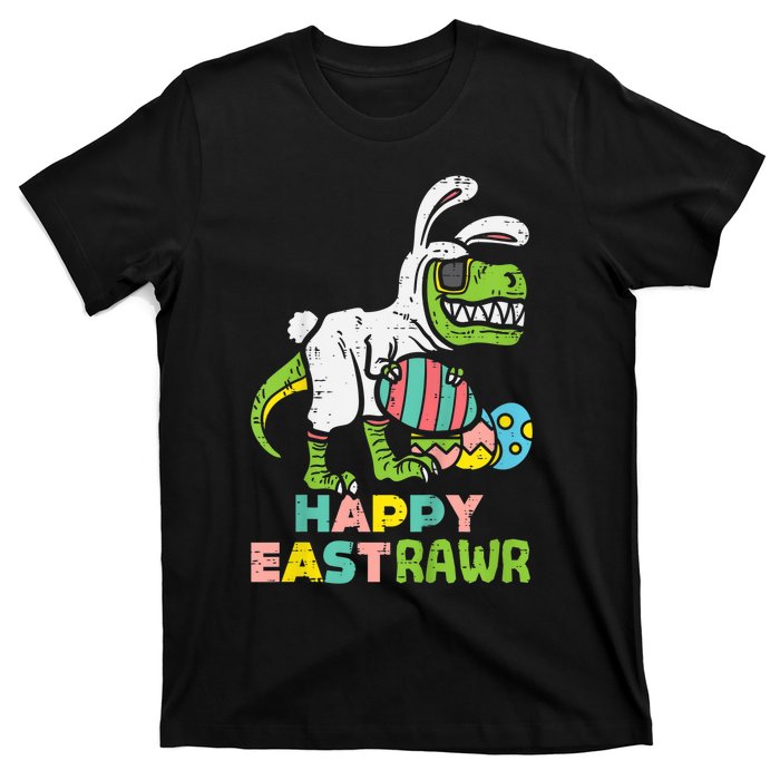 kid Happy Eastrawr Trex Easter Bunny Egg Funny Dinosaur kid T-Shirt