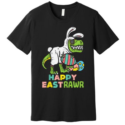 kid Happy Eastrawr Trex Easter Bunny Egg Funny Dinosaur kid Premium T-Shirt