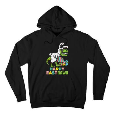 kid Happy Eastrawr Trex Easter Bunny Egg Funny Dinosaur kid Tall Hoodie