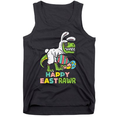 kid Happy Eastrawr Trex Easter Bunny Egg Funny Dinosaur kid Tank Top