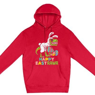 kid Happy Eastrawr Trex Easter Bunny Egg Funny Dinosaur kid Premium Pullover Hoodie