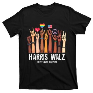 Kamala Harris Election Day Harris Walz Unity Over Division T-Shirt