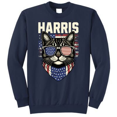 Kamala Harris For President 2024 Funny Cat Lady Graphic Election President 2024 Sweatshirt