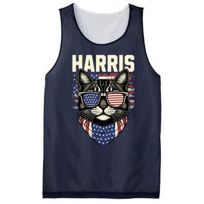 Kamala Harris For President 2024 Funny Cat Lady Graphic Election President 2024 Mesh Reversible Basketball Jersey Tank