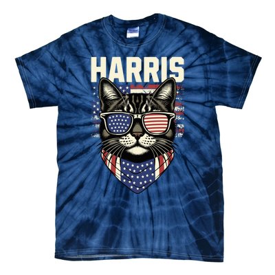 Kamala Harris For President 2024 Funny Cat Lady Graphic Election President 2024 Tie-Dye T-Shirt