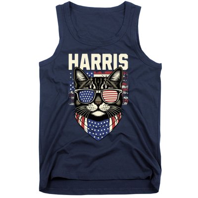 Kamala Harris For President 2024 Funny Cat Lady Graphic Election President 2024 Tank Top