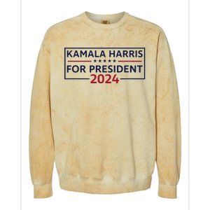 Kamala Harris For President 2024 Colorblast Crewneck Sweatshirt