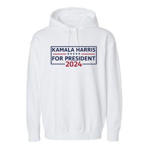 Kamala Harris For President 2024 Garment-Dyed Fleece Hoodie