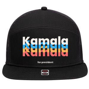 Kamala Harris For President 2024 Harris 2024 Democrat Usa 7 Panel Mesh Trucker Snapback Hat