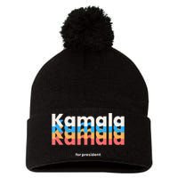 Kamala Harris For President 2024 Harris 2024 Democrat Usa Pom Pom 12in Knit Beanie