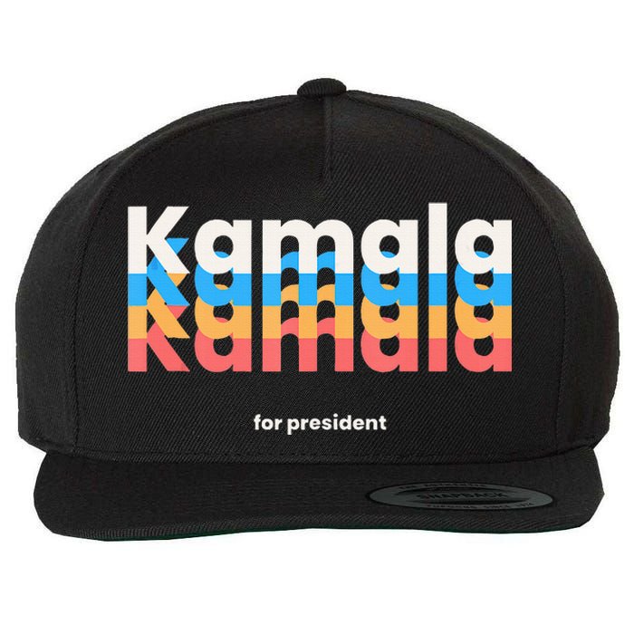 Kamala Harris For President 2024 Harris 2024 Democrat Usa Wool Snapback Cap