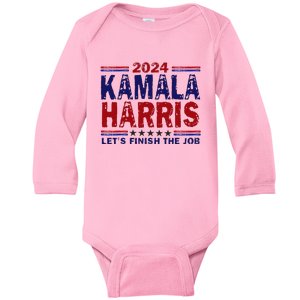 Kamala Harris For President 2024 Baby Long Sleeve Bodysuit