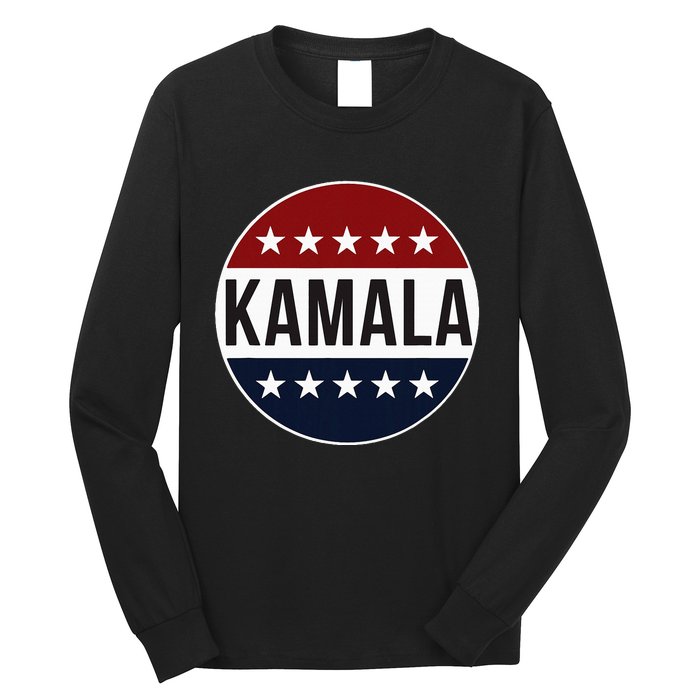 Kamala Harris For President 2024 Harris Vote Button 2024 Long Sleeve Shirt