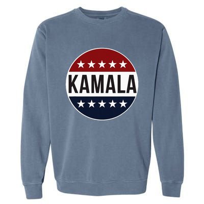 Kamala Harris For President 2024 Harris Vote Button 2024 Garment-Dyed Sweatshirt