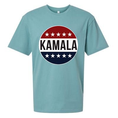 Kamala Harris For President 2024 Harris Vote Button 2024 Sueded Cloud Jersey T-Shirt