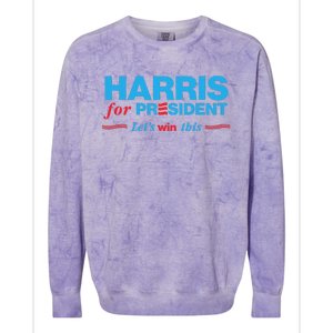 Kamala Harris For President 2024 Vote Blue Democrat Election Colorblast Crewneck Sweatshirt