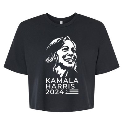 Kamala Harris Face Portrait 2024 Bella+Canvas Jersey Crop Tee