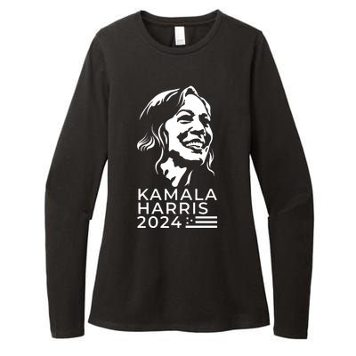 Kamala Harris Face Portrait 2024 Womens CVC Long Sleeve Shirt