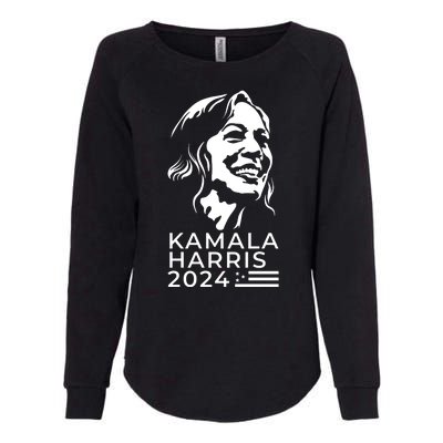 Kamala Harris Face Portrait 2024 Womens California Wash Sweatshirt