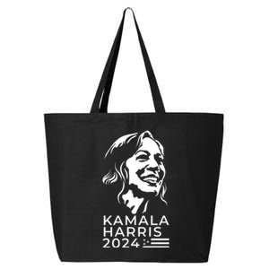 Kamala Harris Face Portrait 2024 25L Jumbo Tote