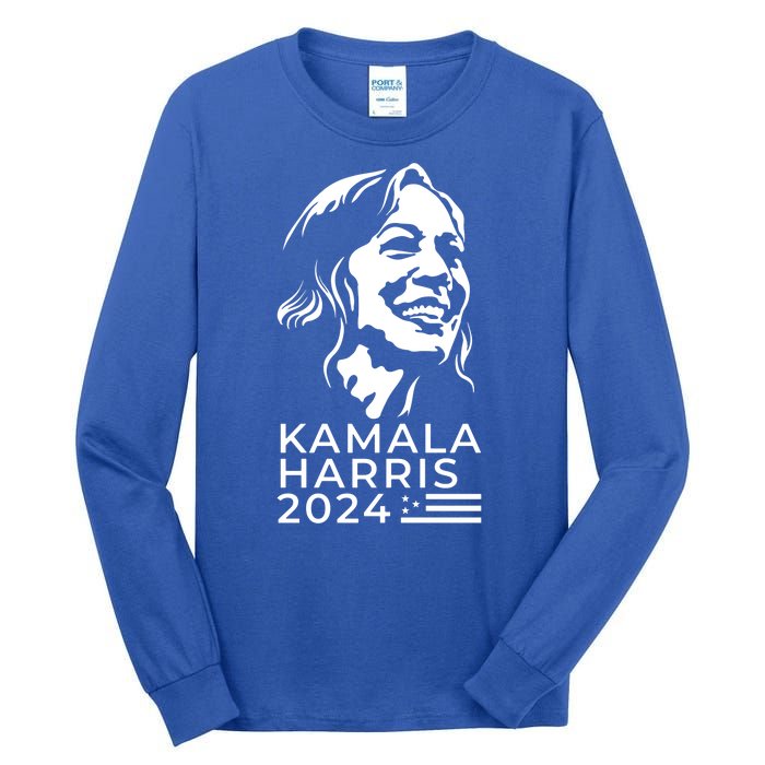 Kamala Harris Face Portrait 2024 Tall Long Sleeve T-Shirt