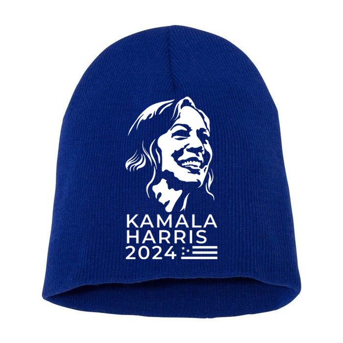 Kamala Harris Face Portrait 2024 Short Acrylic Beanie