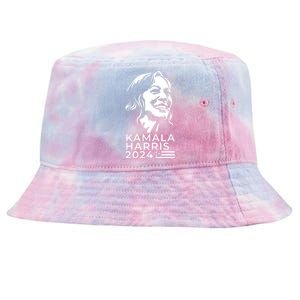 Kamala Harris Face Portrait 2024 Tie-Dyed Bucket Hat