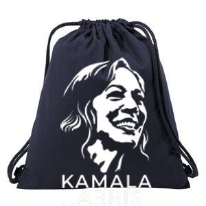 Kamala Harris Face Portrait 2024 Drawstring Bag