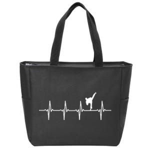 Karate Heartbeat For Martial Artists Zip Tote Bag