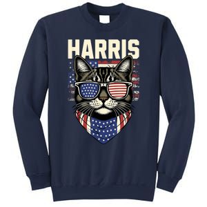 Kamala Harris For President 2024 Funny Cat Lady Graphic Sweatshirt