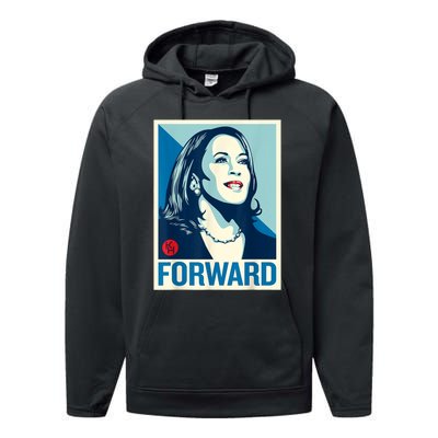 Kamala Harris Forward Performance Fleece Hoodie