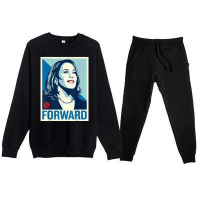 Kamala Harris Forward Premium Crewneck Sweatsuit Set