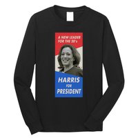 Kamala Harris For President 2024 Harris Retro Vintage Poster Long Sleeve Shirt