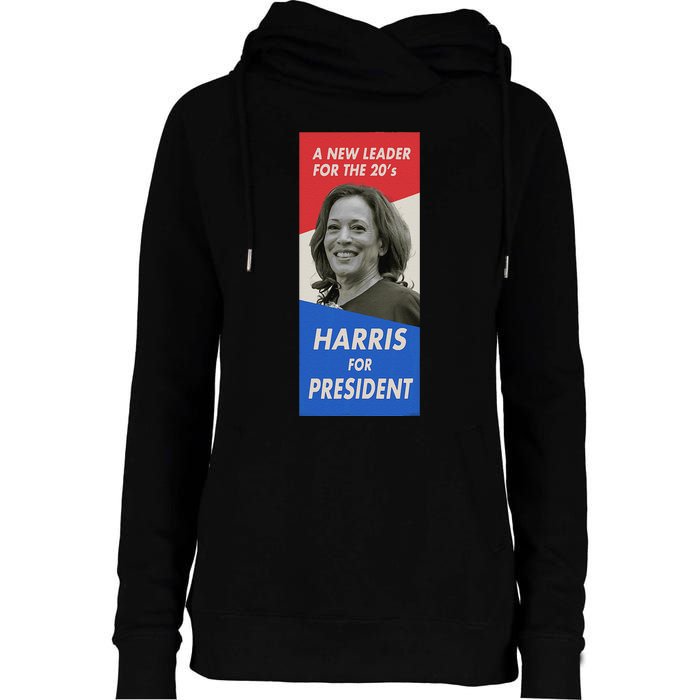 Kamala Harris For President 2024 Harris Retro Vintage Poster Womens Funnel Neck Pullover Hood