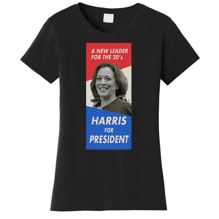 Kamala Harris For President 2024 Harris Retro Vintage Poster Women's T-Shirt