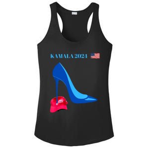 Kamala Harris For President 2024 High Heel Crushed Maga Hat Ladies PosiCharge Competitor Racerback Tank