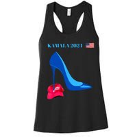 Kamala Harris For President 2024 High Heel Crushed Maga Hat Women's Racerback Tank