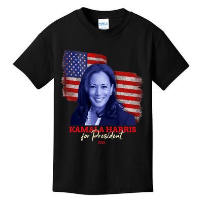 Kamala Harris For President 2024 Madam Vice President Kids T-Shirt