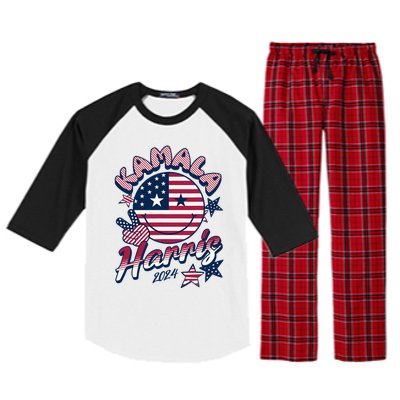 Kamala Harris For President 2024 Raglan Sleeve Pajama Set