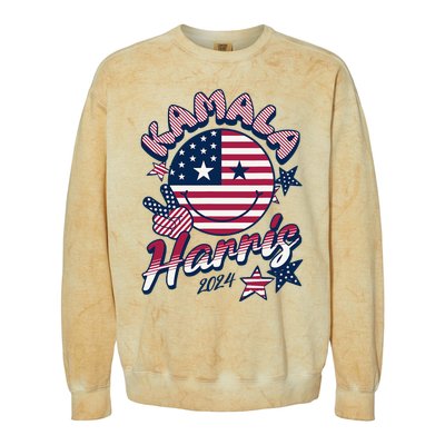 Kamala Harris For President 2024 Colorblast Crewneck Sweatshirt