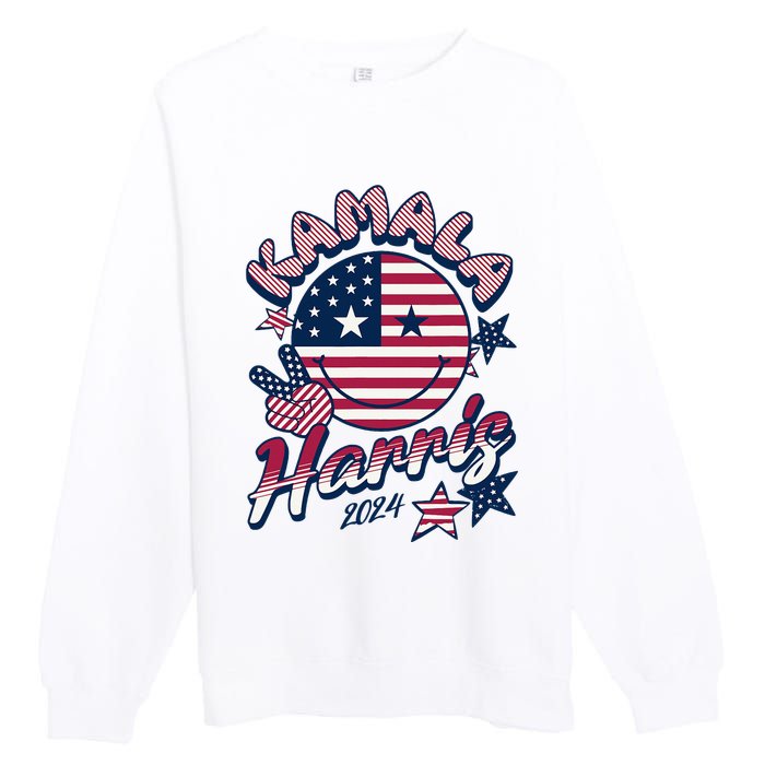 Kamala Harris For President 2024 Premium Crewneck Sweatshirt