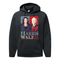 Kamala Harris Forward 2024 Kamala Harris Tim Waltz Forward Performance Fleece Hoodie