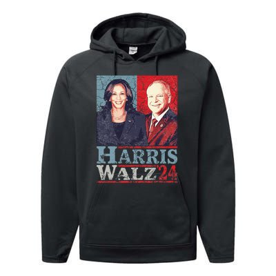 Kamala Harris Forward 2024 Kamala Harris Tim Waltz Forward Performance Fleece Hoodie