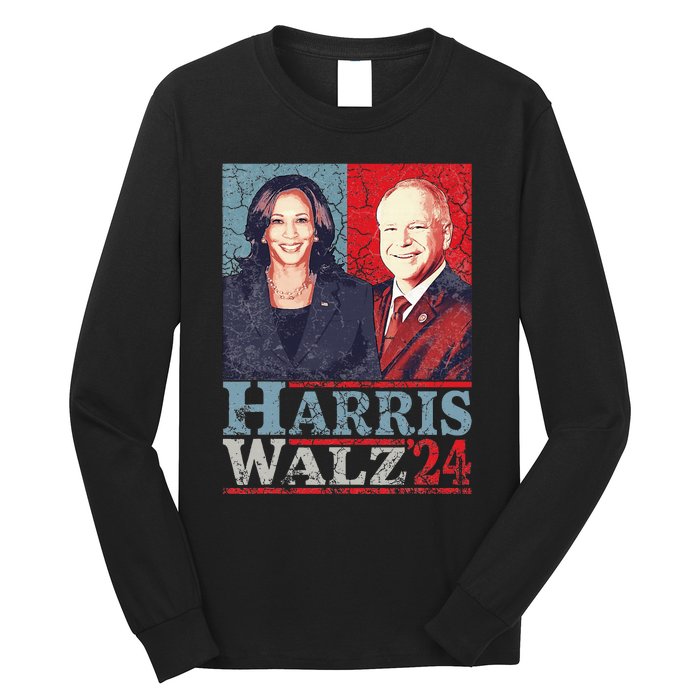 Kamala Harris Forward 2024 Kamala Harris Tim Waltz Forward Long Sleeve Shirt