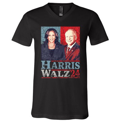 Kamala Harris Forward 2024 Kamala Harris Tim Waltz Forward V-Neck T-Shirt