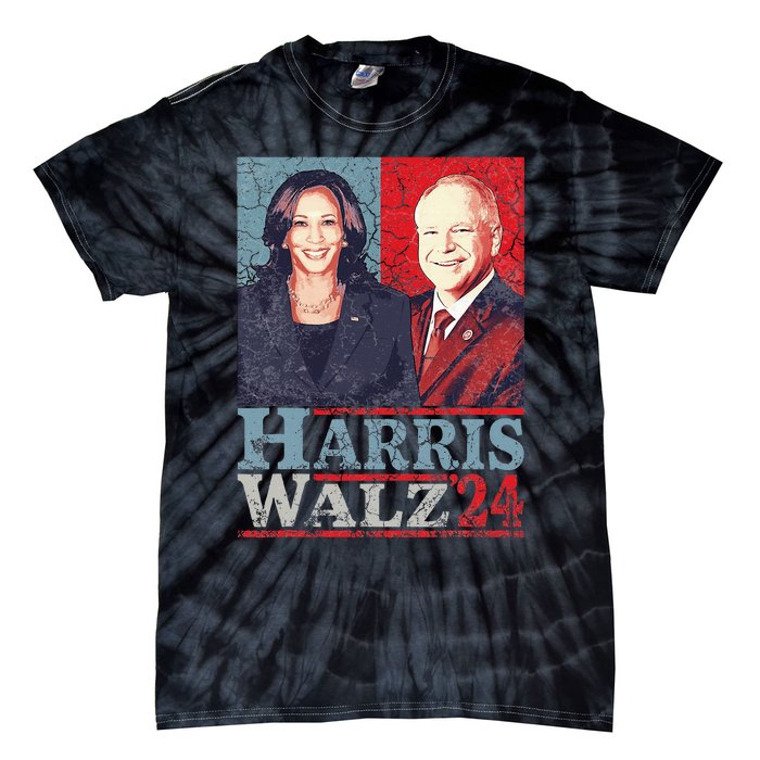 Kamala Harris Forward 2024 Kamala Harris Tim Waltz Forward Tie-Dye T-Shirt