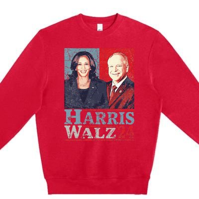 Kamala Harris Forward 2024 Kamala Harris Tim Waltz Forward Premium Crewneck Sweatshirt