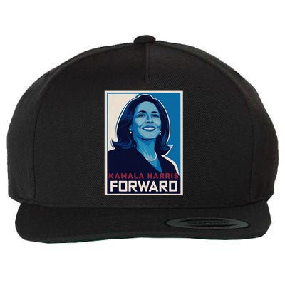 Kamala Harris Forward 2024 Wool Snapback Cap