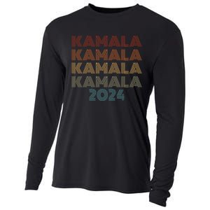 Kamala Harris For President 2024 Retro Campaign Cooling Performance Long Sleeve Crew